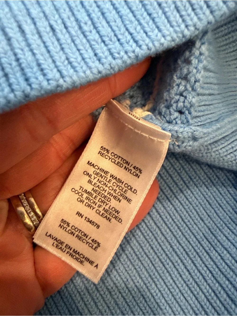 vineyard vines Stripe Short Sleeve Crochet Polo Sweater in Blue Medium - C51-016